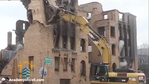 مراحل تخریب ساختمان 
