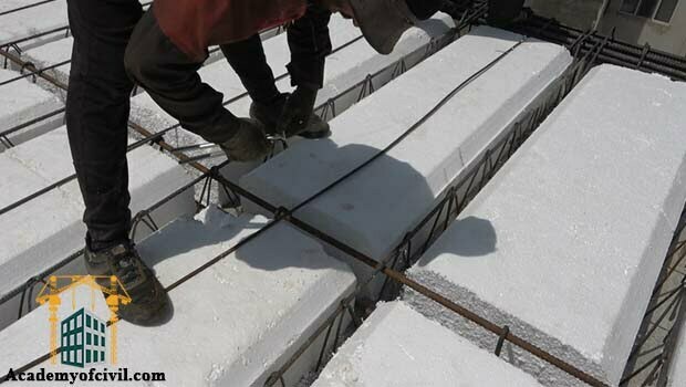 اجرای آرماتور حرارتی در سقف تیرچه بلوک یا یونولیت