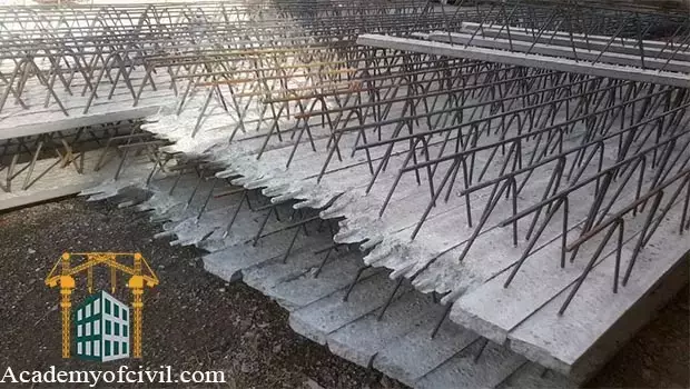 سقف تیرچه و بلوک با تیرچه بتنی پیش ساخته خرپایی