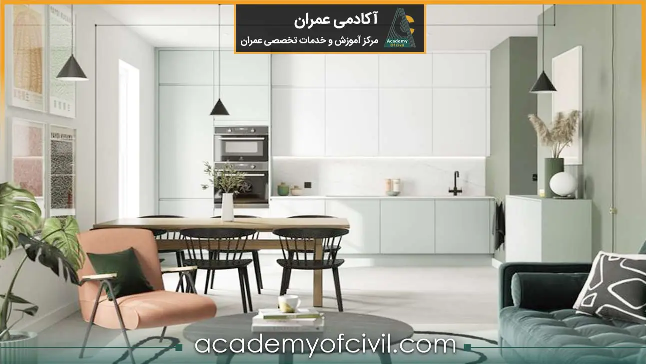بازسازی آشپزخانه کوچک مینیمال