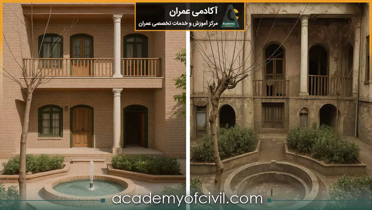 بازسازی خانه قدیمی قبل و بعد